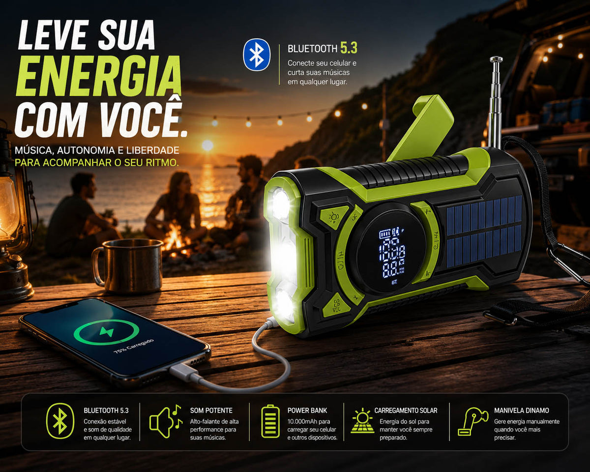 Power Bank Solar SOS x5